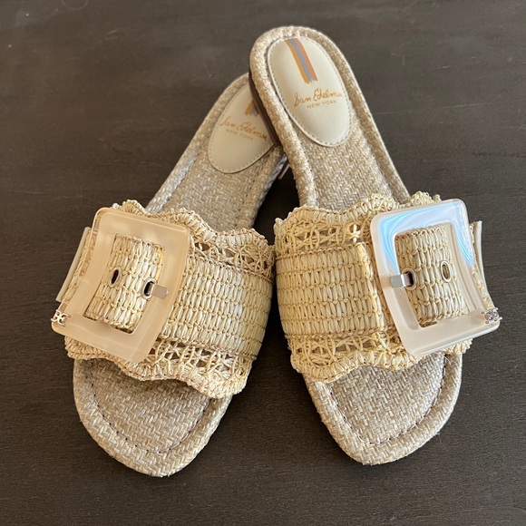 Sam Edelman Shoes - Sam Edelman Bambi Woven Slide Sandals in Natural size 7.5